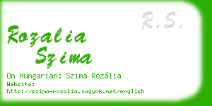rozalia szima business card